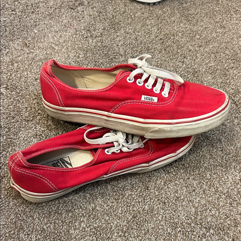 Vans Bold Red Canvas Shoes